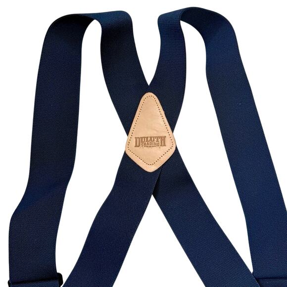 Duluth Trading Company Side Clip Hip Clip Suspenders Trucker Style Navy Blue - Picture 2 of 5